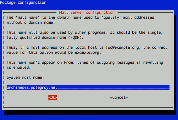 Exim4 system mail name configuration on Ubuntu 10.04 LTS (Lucid).